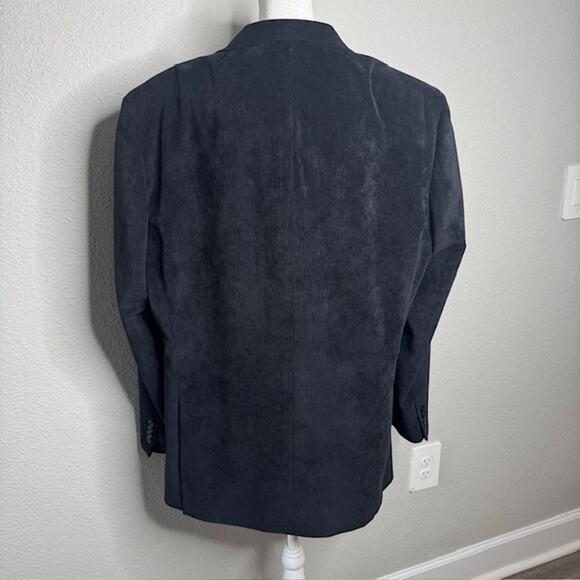 Calvin Klein Mens 46L Jacket Blazer Black Corduroy - Picture 5 of 12